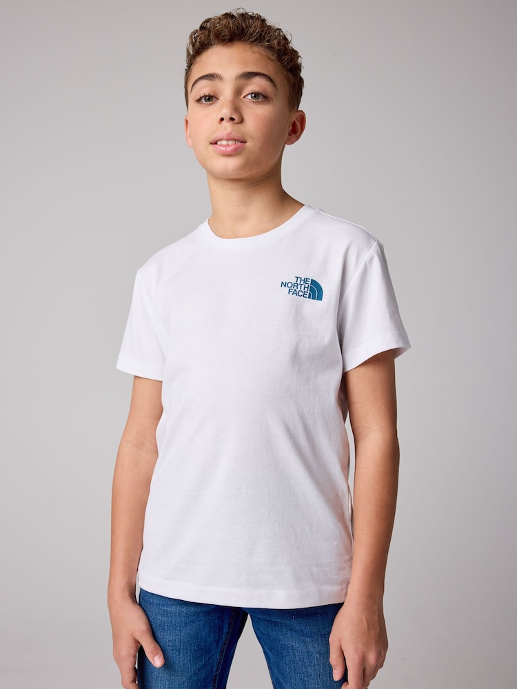 The North Face White Teen Simple Dome Short Sleeve T-Shirt - Image 1 of 6