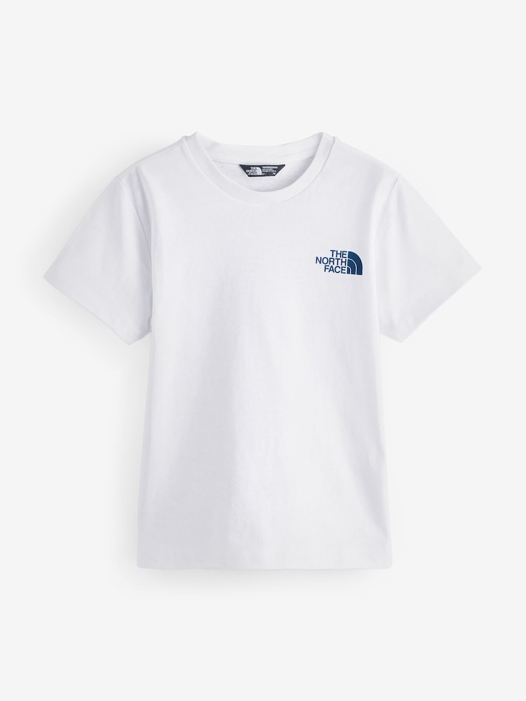 The North Face White Teen Simple Dome Short Sleeve T-Shirt - Image 6 of 6