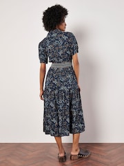 Apricot Blue Paisley Shirt Midi Dress - Image 3 of 4