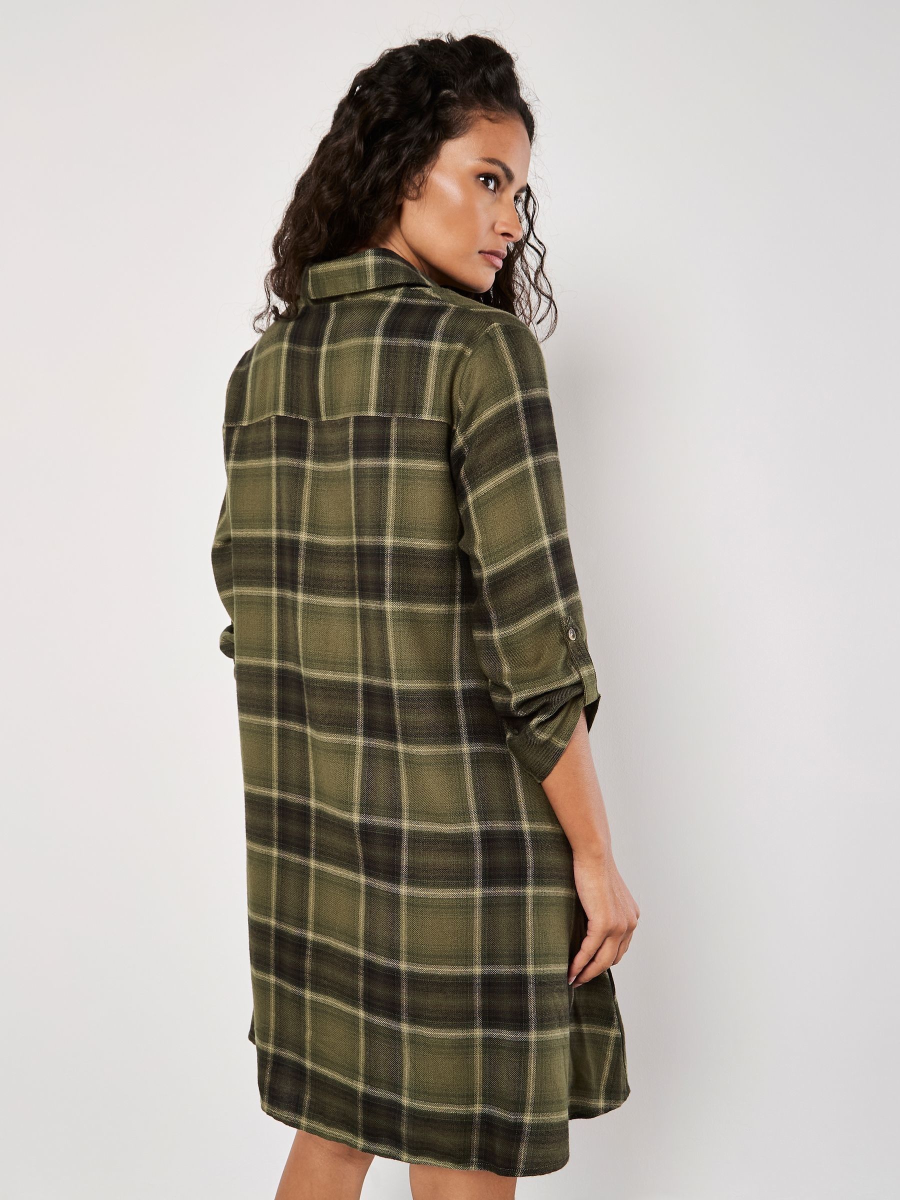 Shirt dress plaid best sale