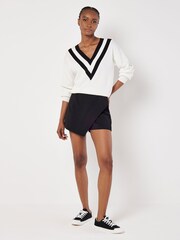Apricot White Chevron V-Neck Jumper - Image 3 of 4