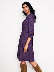Boden Brown/Gold Tall Twisted Waist Jersey Dress - Image 3 of 5