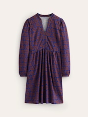 Boden Brown/Gold Tall Twisted Waist Jersey Dress - Image 5 of 5