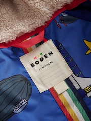 Boden Blue Sherpa Lined Transport Anorak - Image 3 of 4