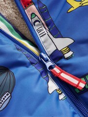 Boden Blue Sherpa Lined Transport Anorak - Image 4 of 4