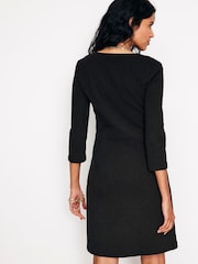 Boden Black Denim Tall Twisted Waist Jersey Dress - Image 3 of 5