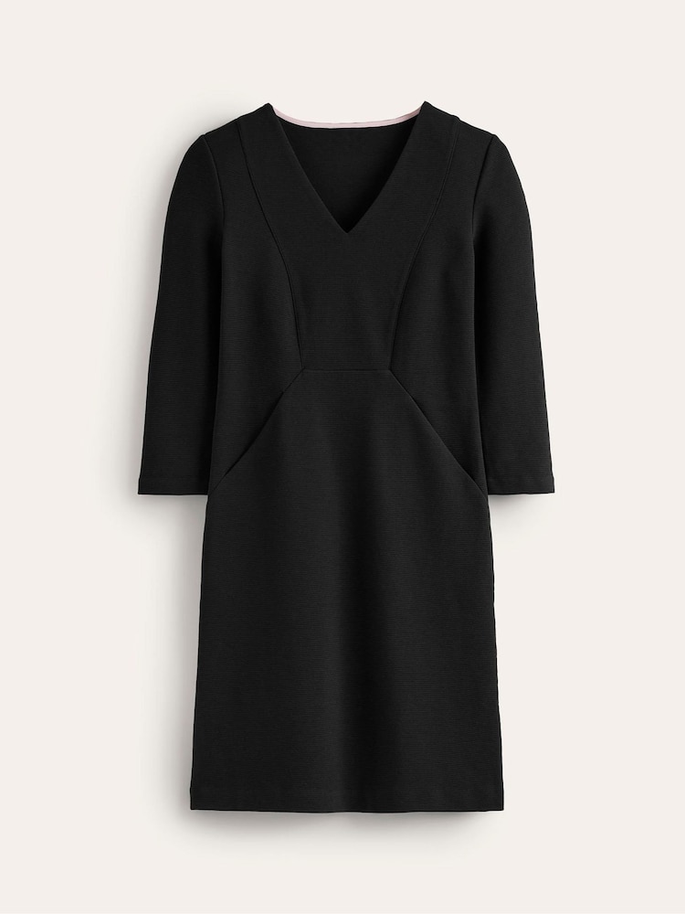 Boden Black Denim Tall Twisted Waist Jersey Dress - Image 5 of 5