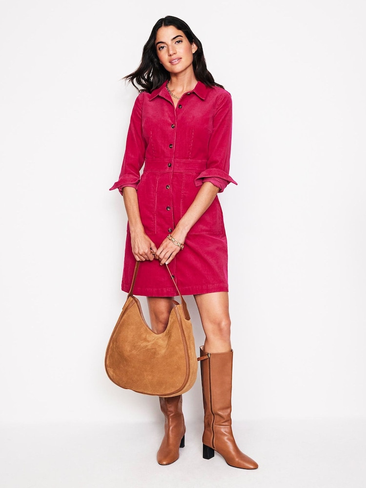 Boden Berry Pink Tall Twisted Waist Jersey Dress - Image 4 of 5