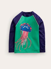Boden Blue Jellyfish Logo Rash Vest - Image 1 of 1