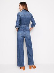 Boden Blue 100% Cotton Denim Utility Jumpsuit - Image 3 of 5