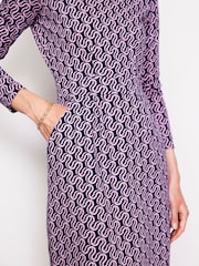 Boden Pink Tall 100% Cotton Twisted Waist Jersey Dress - Image 2 of 5