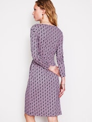 Boden Pink Tall 100% Cotton Twisted Waist Jersey Dress - Image 3 of 5