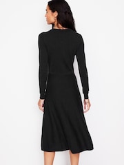 Boden Black/Animal Tall Twisted Waist Jersey Dress - Image 2 of 6