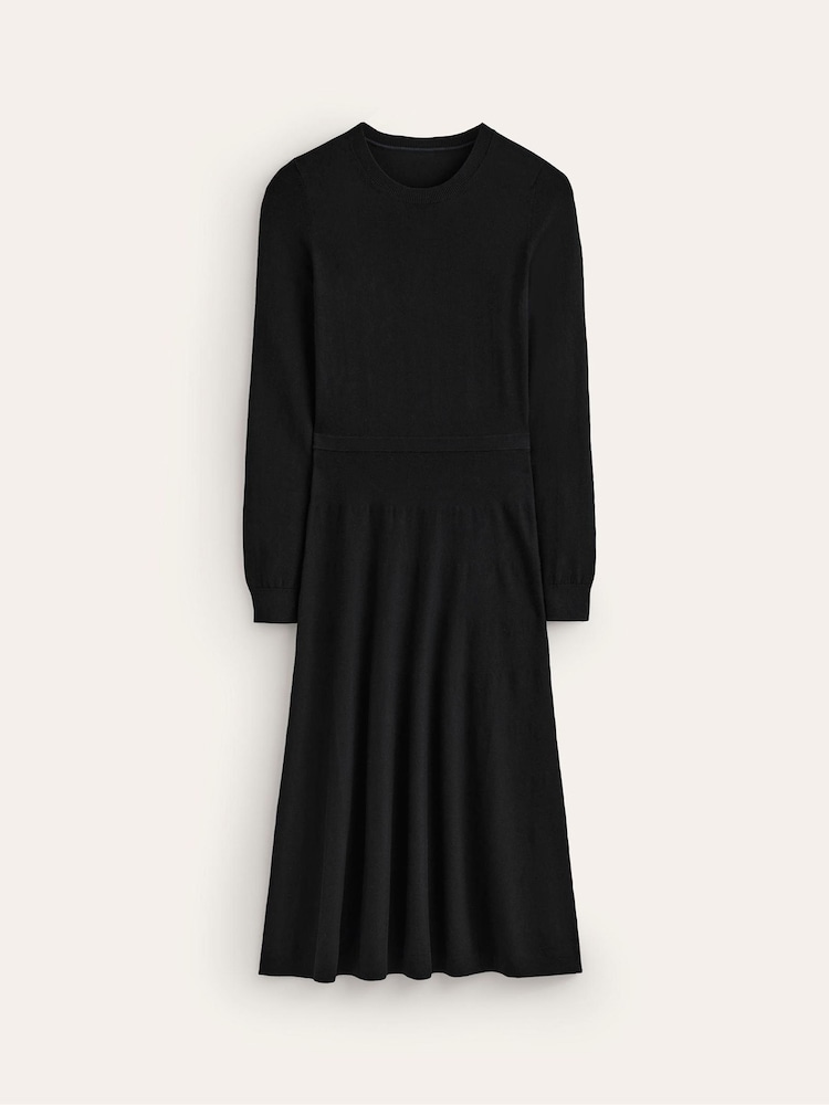 Boden Black/Animal Tall Twisted Waist Jersey Dress - Image 5 of 6