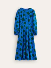 Boden 70s Blue Tall Twisted Waist Jersey Dress - Image 5 of 5