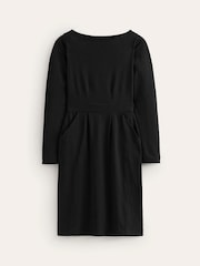 Boden Black Petite Twisted Waist Jersey Dress - Image 5 of 5