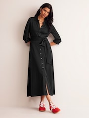 Boden Berry Black Tall Twisted Waist Jersey Dress - Image 1 of 1
