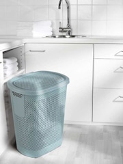Keeper Nordic Blue Arne Laundry Hamper With Lid - Image 1 of 5