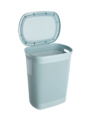 Keeper Nordic Blue Arne Laundry Hamper With Lid - Image 3 of 5