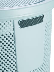 Keeper Nordic Blue Arne Laundry Hamper With Lid - Image 5 of 5