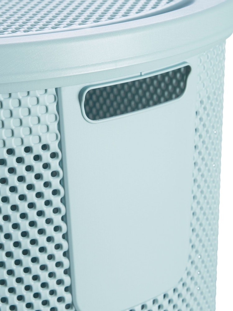 Keeper Nordic Blue Arne Laundry Hamper With Lid - Image 5 of 5