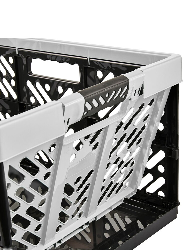 Keeeper 2 Pack Nordic Grey Black Ultra Strong 45L Folding Box With Softgrip Handles - Image 5 of 5