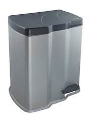 Keeper Silver and Black Gunner Dual Compartment Pedal Dustbin - Image 2 of 5