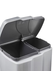 Keeper Silver and Black Gunner Dual Compartment Pedal Dustbin - Image 3 of 5