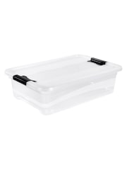 Keeper Set of 3 Crystal clear Cornelia Crystal 28L Storage Box with Locking Clips - Image 2 of 4