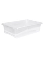 Keeper Set of 3 Crystal clear Cornelia Crystal 28L Storage Box with Locking Clips - Image 3 of 4