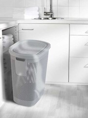 Keeper Nordic Grey Arne Laundry Hamper With Lid - Image 1 of 5