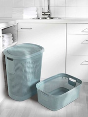 Keeper Nordic Blue Laundry Hamper & 30L Basket Set - Image 1 of 5