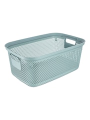 Keeper Nordic Blue Laundry Hamper & 30L Basket Set - Image 3 of 5