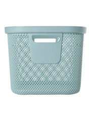 Keeper Nordic Blue Laundry Hamper & 30L Basket Set - Image 5 of 5