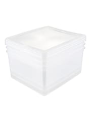Keeper 3 Pack Crystal Transparent Bea 18L Storage Box Set With Air Control System - Image 3 of 5