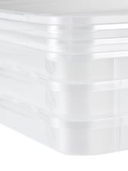 Keeper 3 Pack Crystal Transparent Bea 18L Storage Box Set With Air Control System - Image 4 of 5