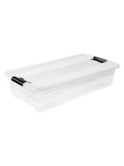 Keeper 2 Pack Crystal Clear Cornelia 33L Storage Box With Locking Clips - Image 2 of 4