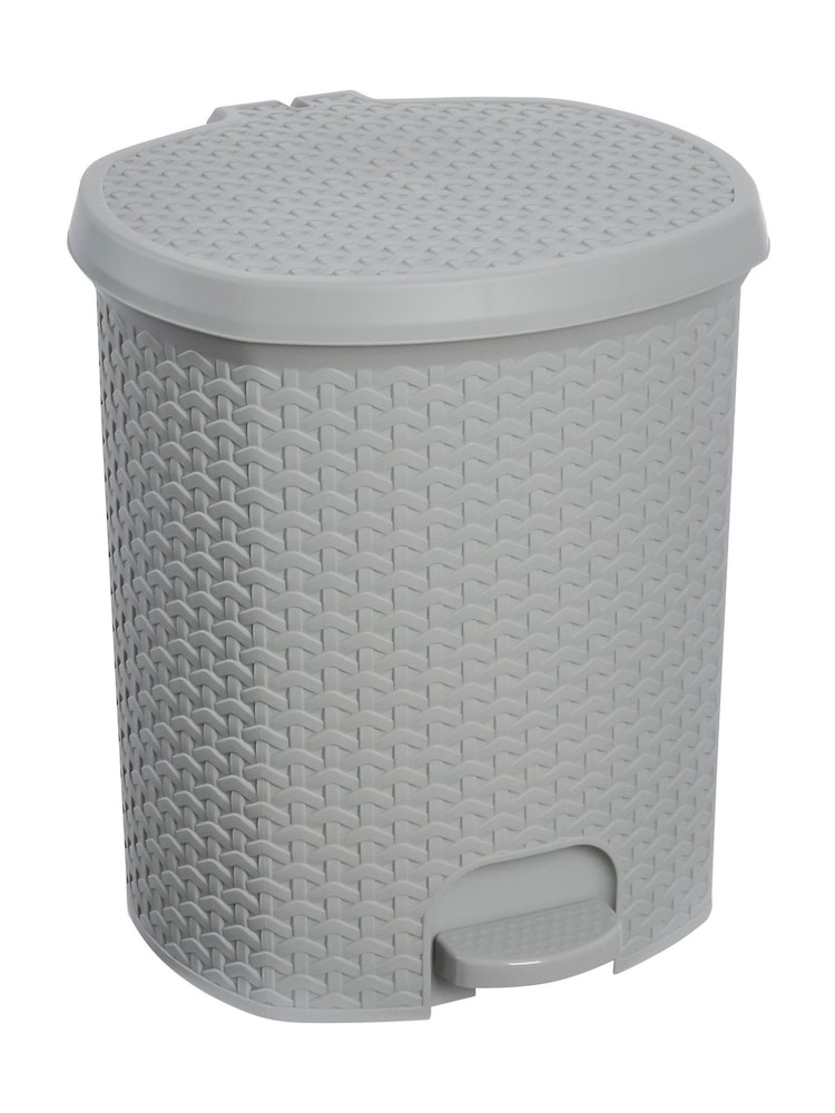 Keeper Nordic Grey Tjark Ratan Effect Pedal Dustbin 21 Litre - Image 2 of 4
