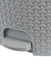 Keeper Nordic Grey Tjark Ratan Effect Pedal Dustbin 21 Litre - Image 4 of 4