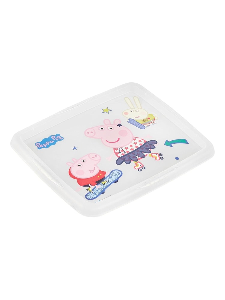 Keeper 2 Pack Crystal Clear Peppa Pig 24L Stacking Storage Box With Lid - Image 4 of 4