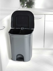 Keeper Silver and Black Torge Dual Compartment Pedal Dustbin - Image 1 of 5