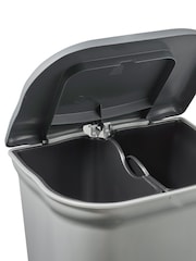 Keeper Silver and Black Torge Dual Compartment Pedal Dustbin - Image 4 of 5