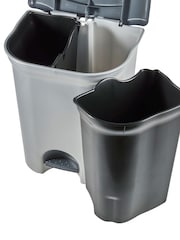 Keeper Silver and Black Torge Dual Compartment Pedal Dustbin - Image 5 of 5