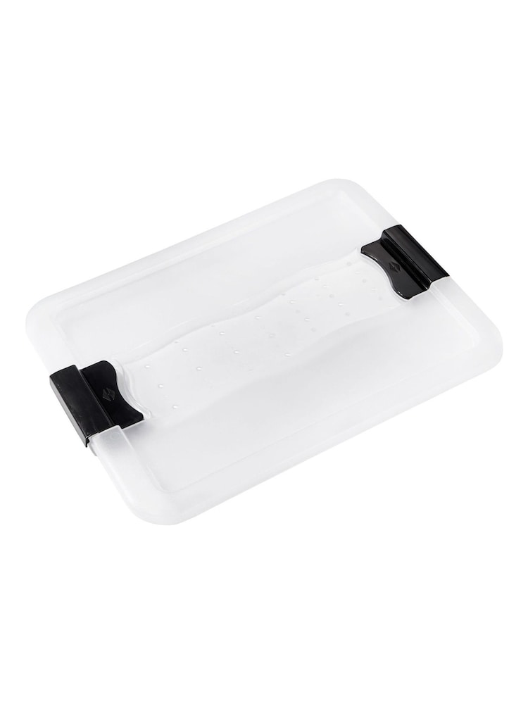 Keeper 4 Pack Crystal Clear Cornelia 12L Crystal Storage Box With Locking Clips - Image 4 of 4