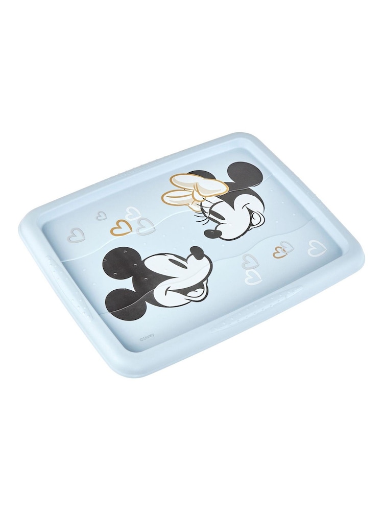 Keeper 2 Pack Nordic Blue Mickey Mouse Stacking Storage Box With Lid - Image 4 of 4