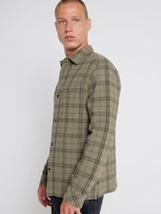 River Island Green Waffle 100% Cotton Check Shirt - Image 2 of 4