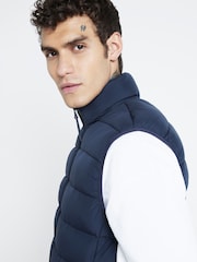River Island Blue Quilted Gilet - Image 2 of 4
