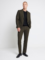 River Island Green Suit Trousers - Image 2 of 4