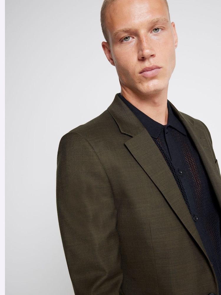 River Island Green Suit Jacket - Image 3 of 4