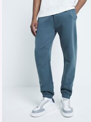 River Island Green Regular Fit 100% Cotton Essential Joggers - Image 1 of 6